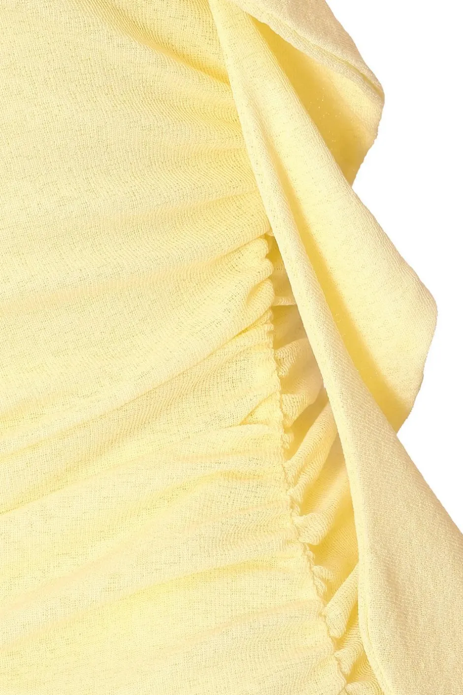 Quiz Frill Midi Dress Light Yellow Hot