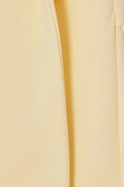 Quiz Ruched Sleeve Blazer Light Yellow Best