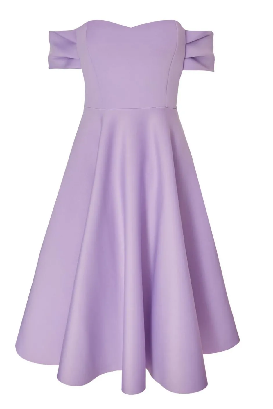 Quiz Lilac Bardot Midi Skater Dress Sale