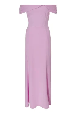 Quiz Lilac Bardot Twist Maxi Dress Outlet