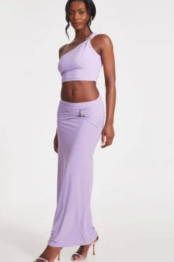 Quiz Lilac Bodycon Maxi Skirt Sale
