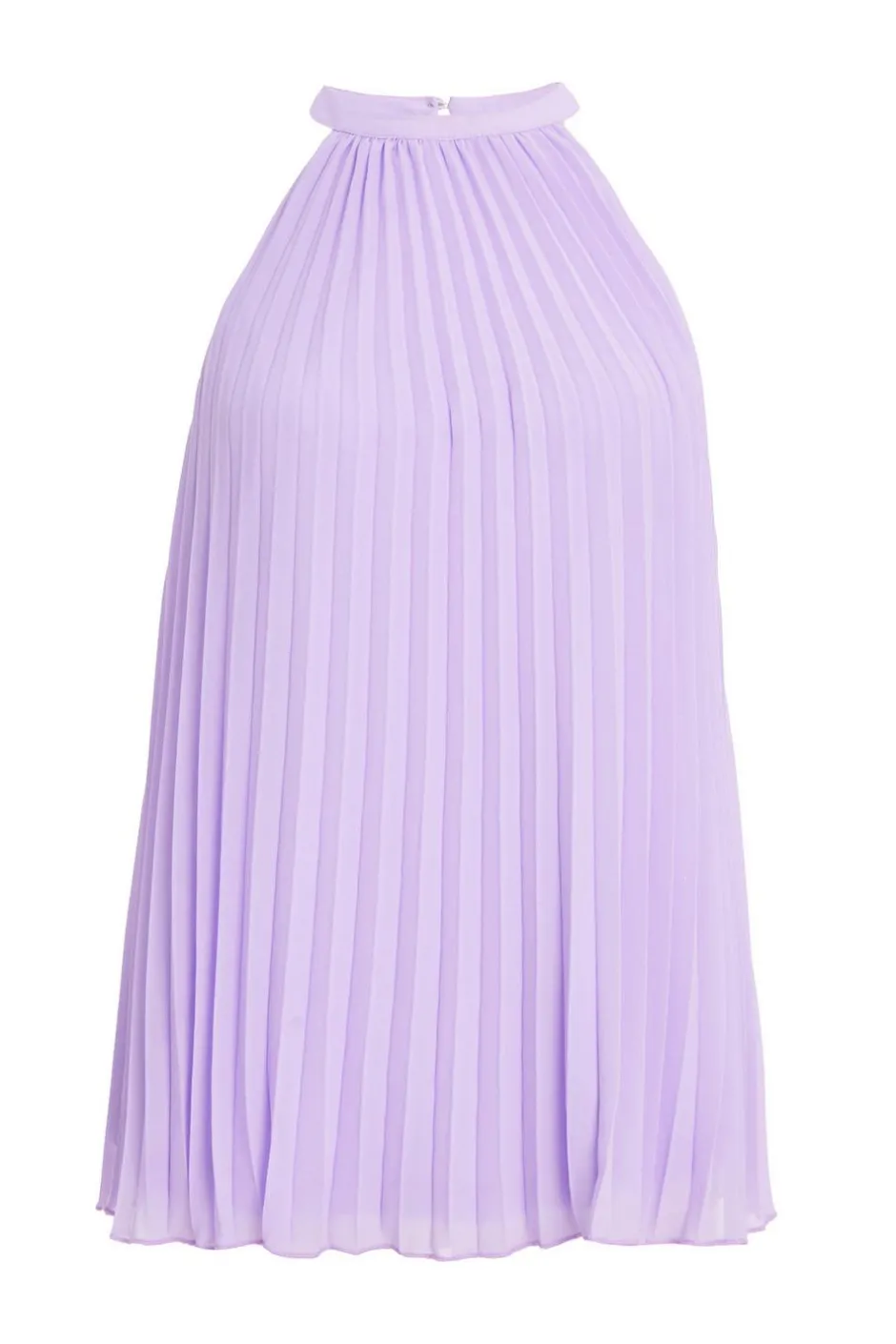Quiz Lilac Chiffon Pleated High Neck Top