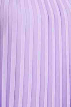 Quiz Lilac Chiffon Pleated High Neck Top