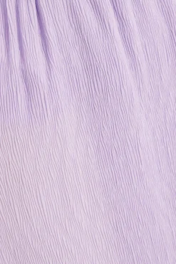 Quiz Lilac Crinkle Frill Midaxi Dress Clearance
