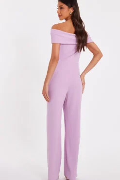 Quiz Lilac Floral Corsage Jumpsuit Online