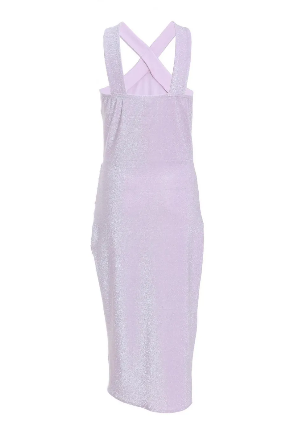Quiz Lilac Glitter Wrap Midi Dress