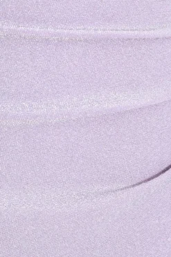 Quiz Lilac Glitter Wrap Midi Dress