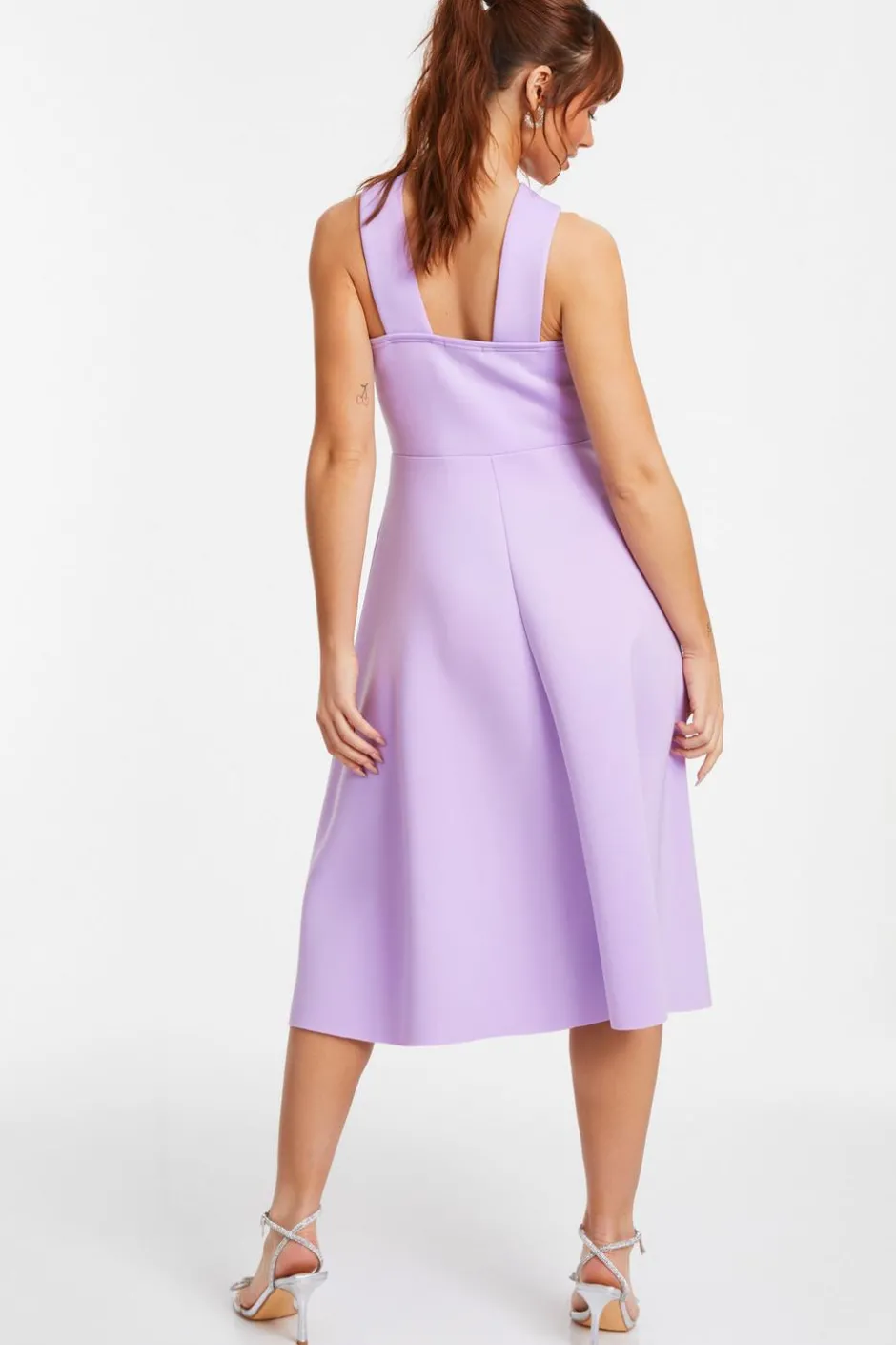 Quiz Lilac Halter Neck Skater Midi Dress Best