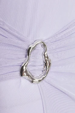 Quiz Lilac Mesh Buckle Midaxi Dress Best