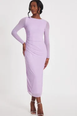 Quiz Lilac Mesh Diamante Midaxi Dress New
