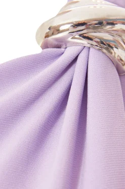 Quiz Lilac One Shoulder Crop Top Discount