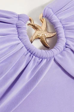 Quiz Ruched Maxi Dress Lilac Online