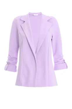 Quiz Lilac Ruched Sleeve Tailored Blazer Hot