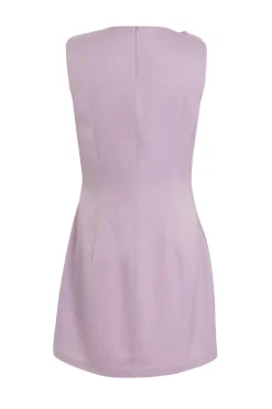 Quiz Lilac Satin Bow Mini Dress Outlet