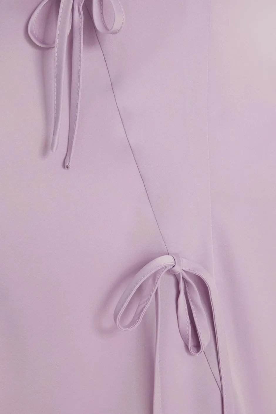 Quiz Lilac Satin Bow Mini Dress Outlet