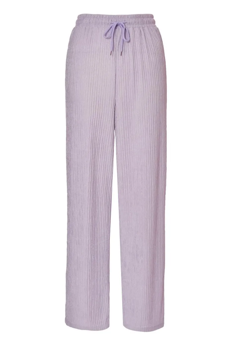 Quiz Textured Palazzo Trousers Lilac Clearance