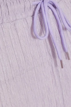 Quiz Textured Palazzo Trousers Lilac Clearance