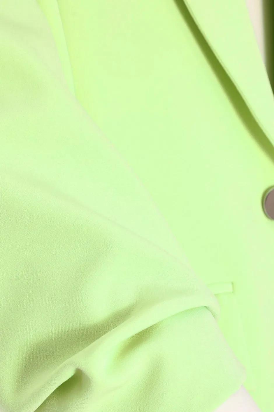 Quiz Ruched Sleeve Blazer Lime Sale
