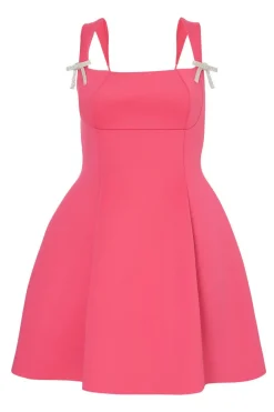 Quiz A-Line Mini Dress Magenta New