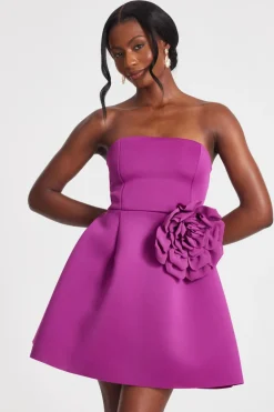 Quiz Magenta Strapless Mini Dress Discount