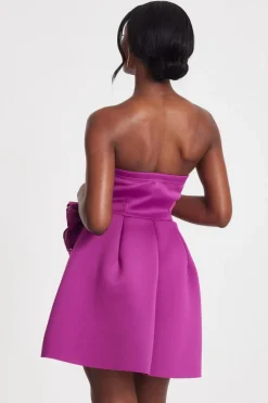 Quiz Magenta Strapless Mini Dress Discount