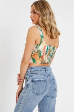 Quiz Marble Print Corset Top Outlet