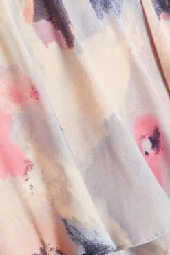 Quiz Marble Print Tiered Playsuit