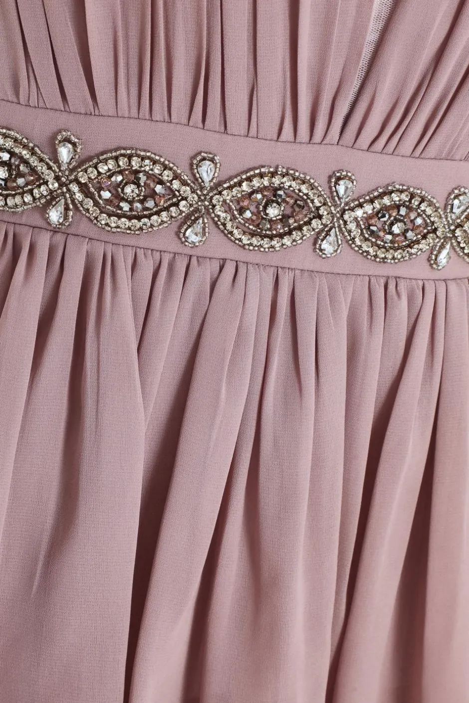 Quiz Mauve Chiffon Tiered Midi Dress Outlet