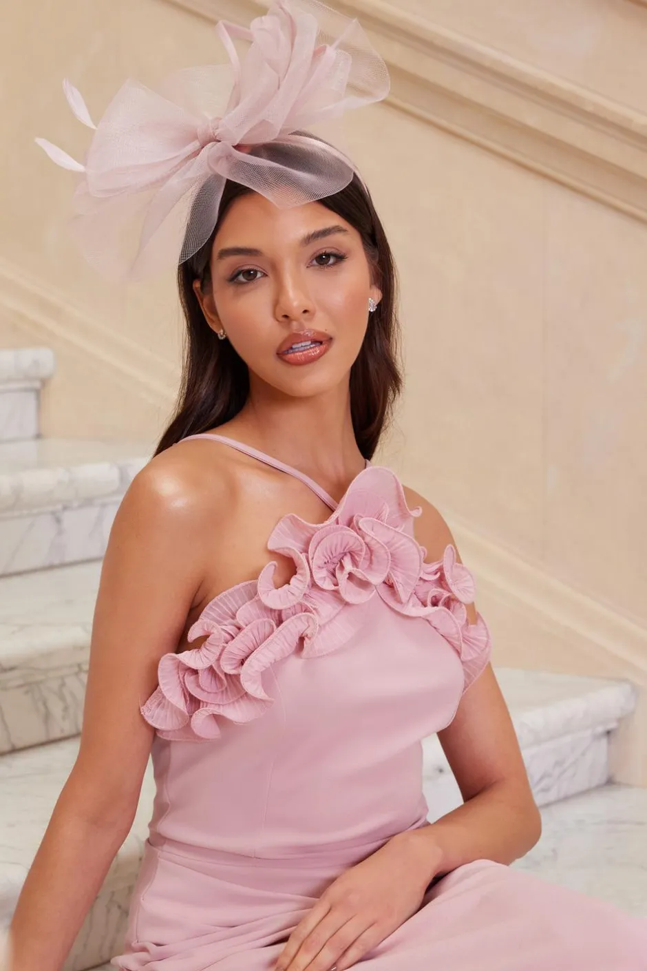 Quiz Mauve Feather Headband Fascinator