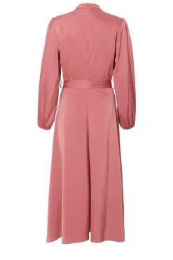 Quiz Mauve Satin Button Front Midaxi Dress New