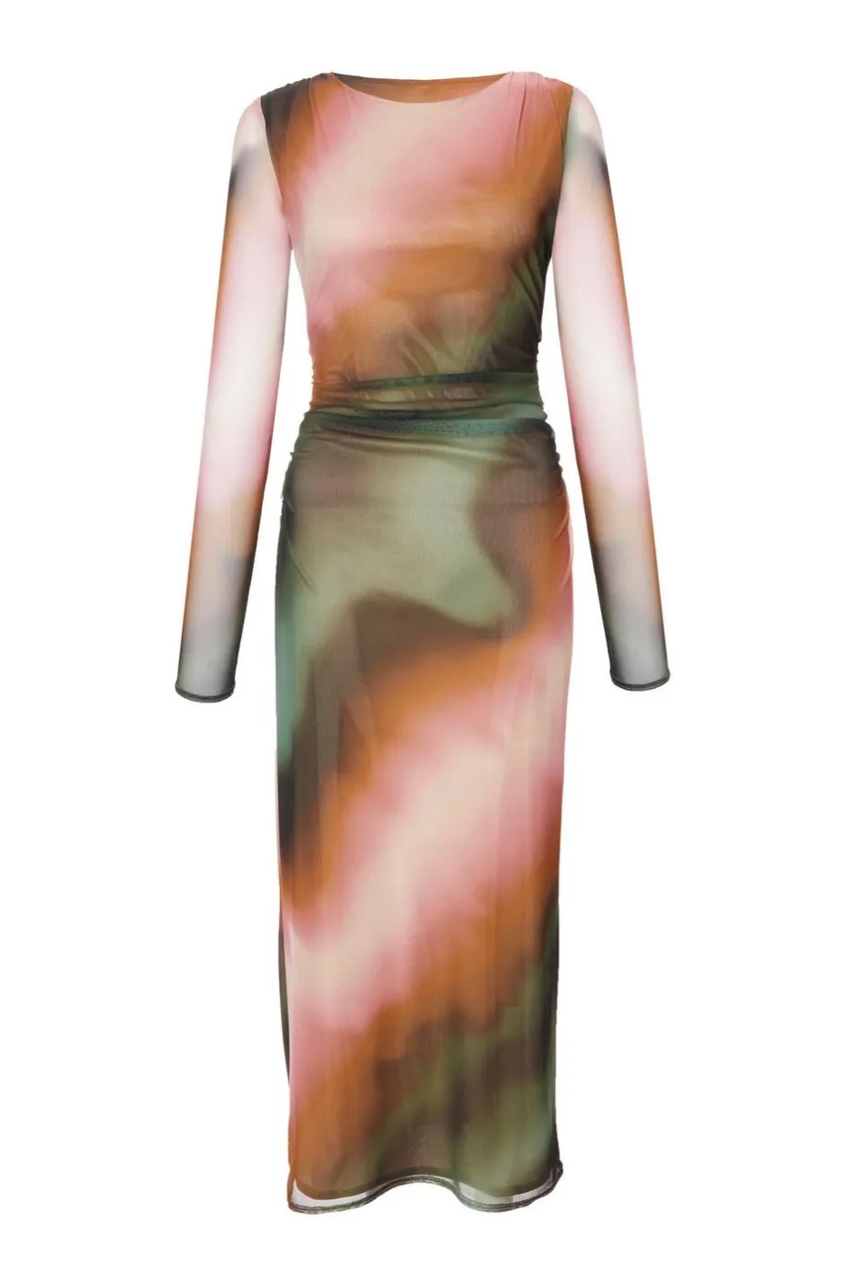 Quiz Mesh Marble Print Midaxi Dress Discount
