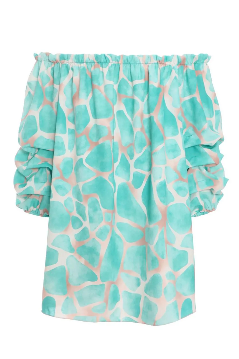 Quiz Mint Giraffe Print Bardot Top Online