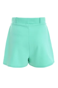 Quiz Mint High Waisted Belted Shorts Outlet