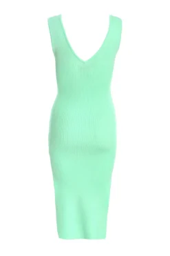 Quiz Knitted Tie Belt Bodycon Midi Dress Mint Online