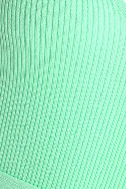 Quiz Knitted Tie Belt Bodycon Midi Dress Mint Online