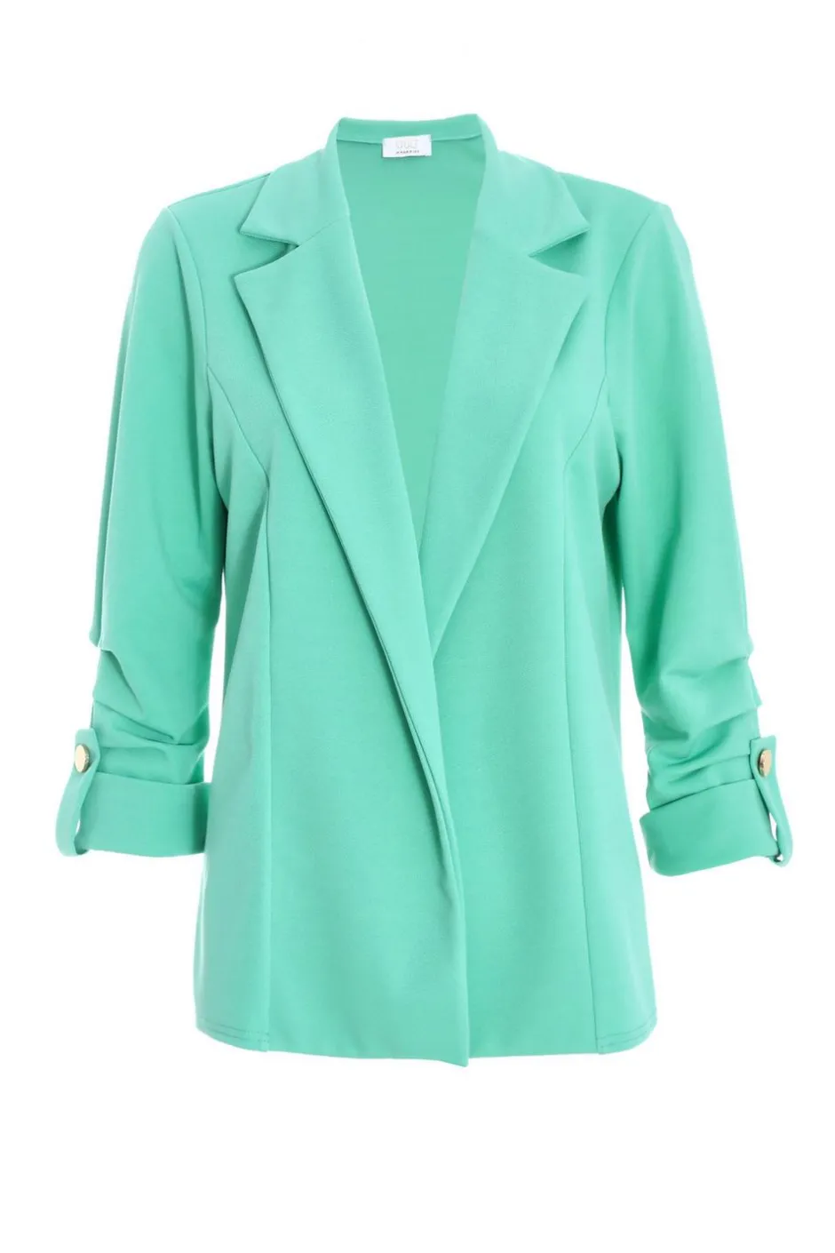 Quiz Mint Ruched Sleeve Tailored Blazer Best