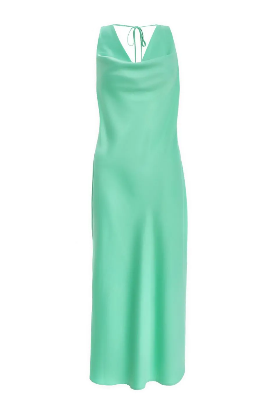 Quiz Mint Satin Slip Midi Dress Sale