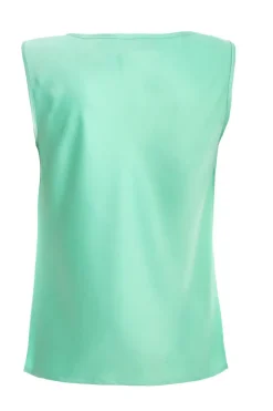 Quiz Mint Satin Vest Top Outlet