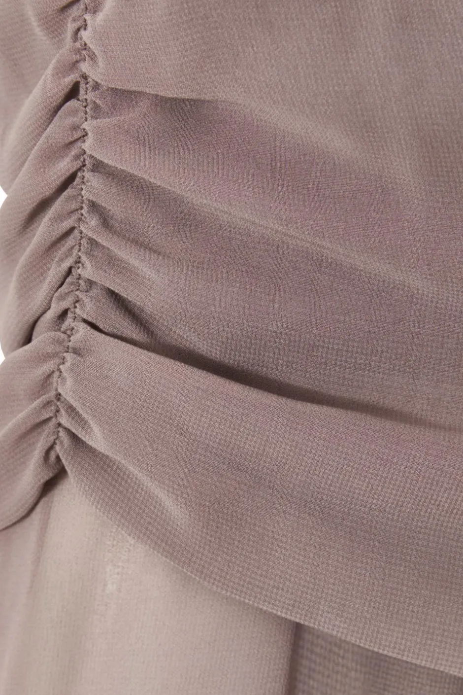 Quiz Mocha Chiffon Ruffle Crop Top New
