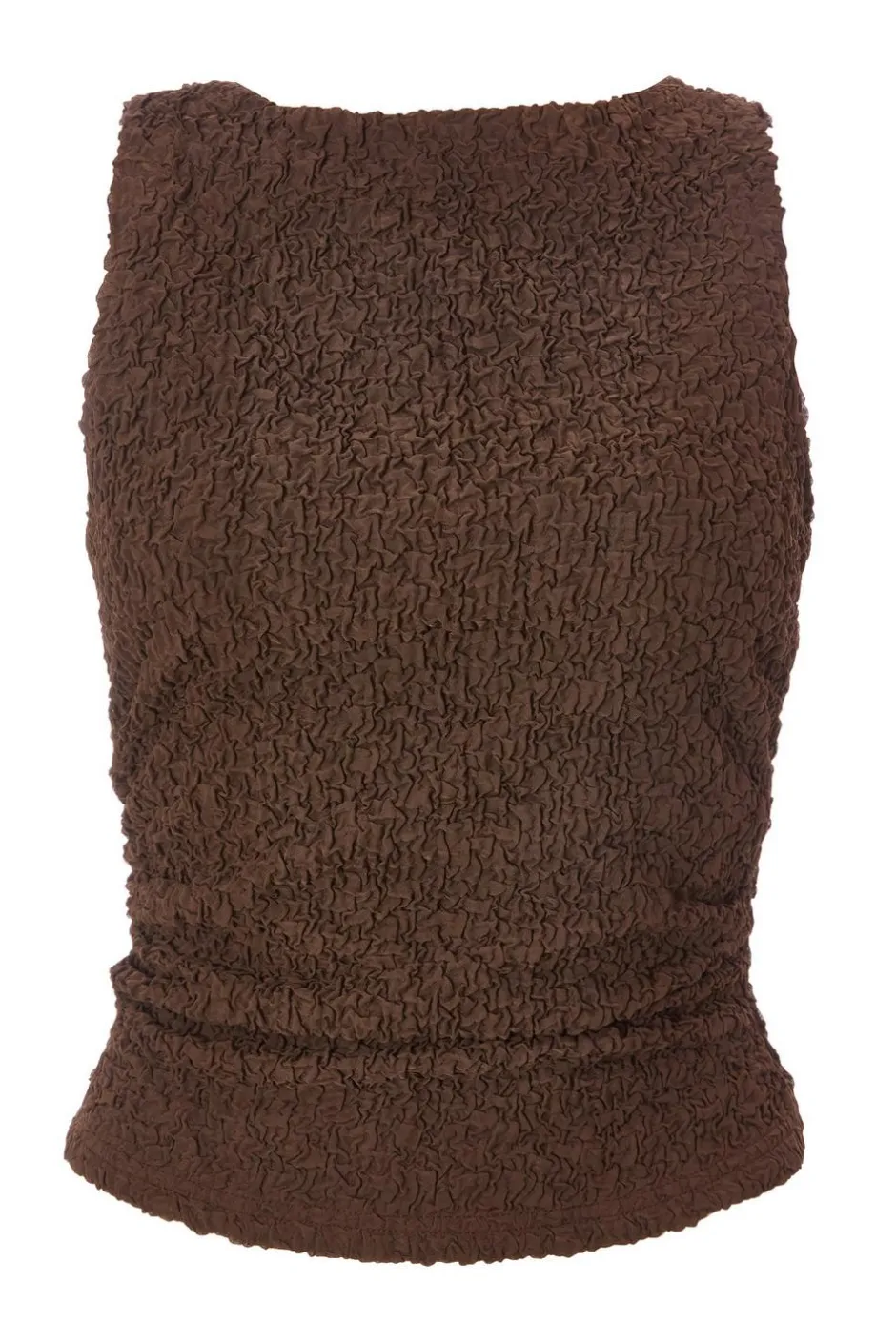 Quiz Textured Mesh Top Mocha Best