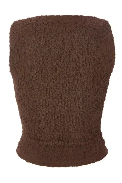 Quiz Textured Mesh Top Mocha Best