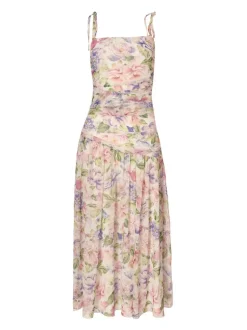 Quiz Multi Chiffon Ruched Midaxi Dress