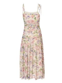 Quiz Multi Chiffon Ruched Midaxi Dress