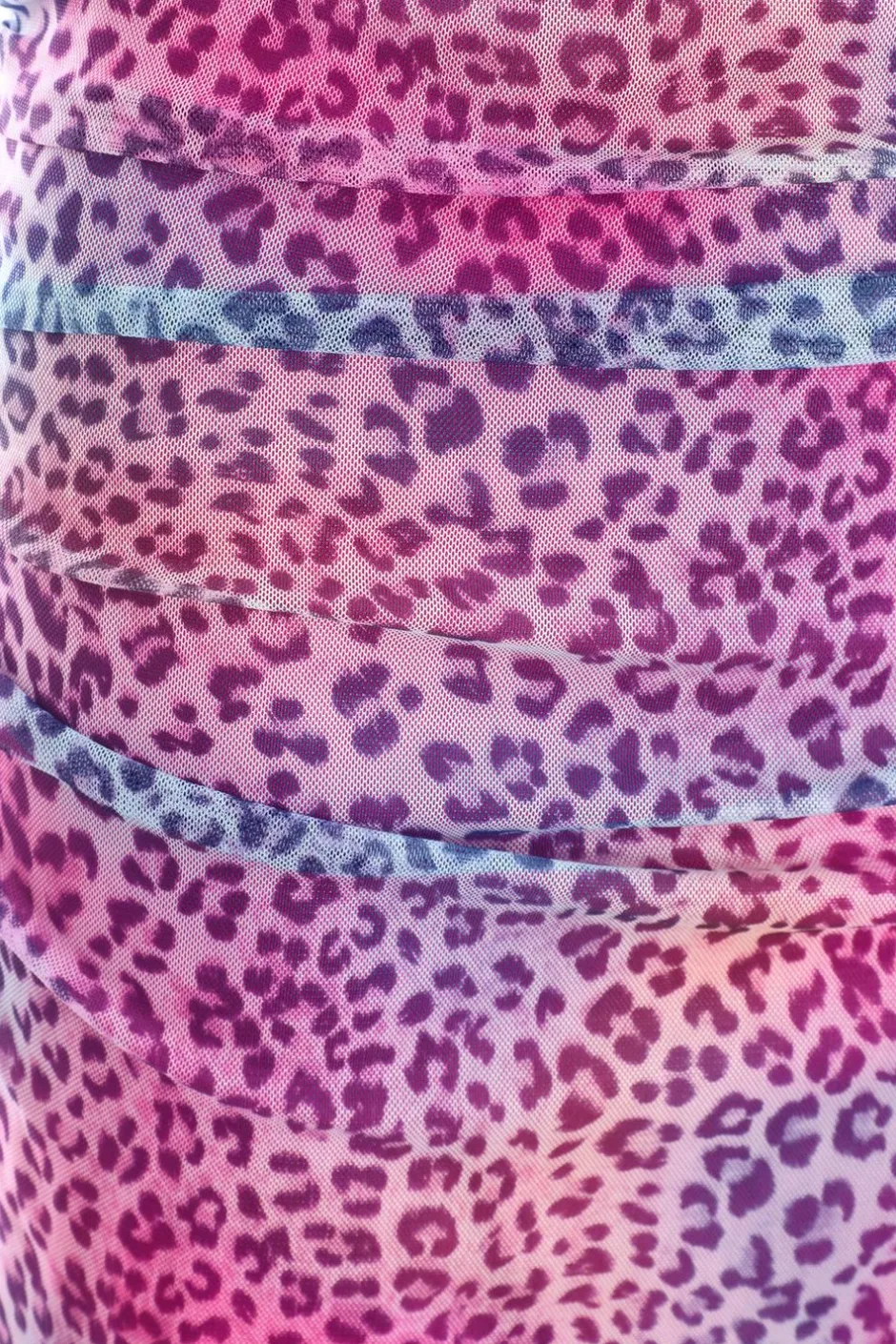 Quiz Multicolored Leopard Print Mesh Maxi Skirt Hot