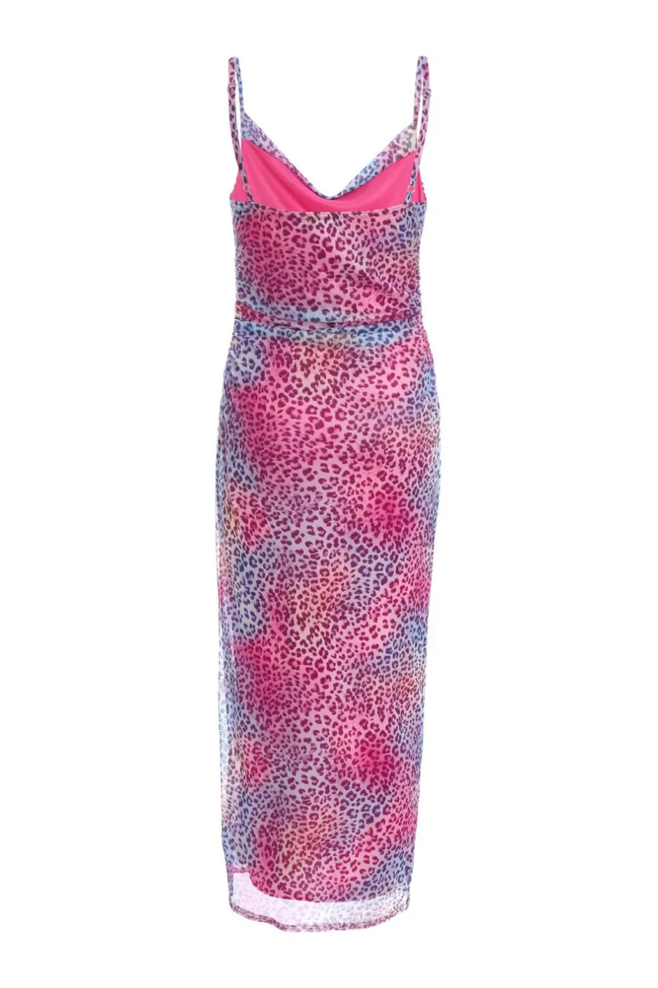 Quiz Multicoloured Animal Print Mesh Midaxi Dress Clearance
