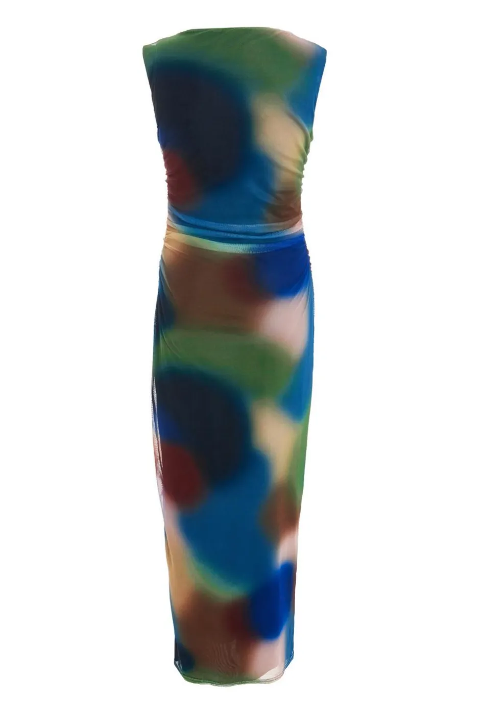 Quiz Multicoloured Brushstroke Print Sleeveless Midaxi Dress Best