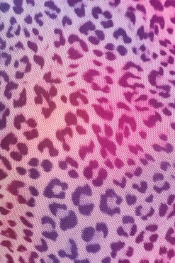 Quiz Multicoloured Leopard Print Mesh Top Clearance