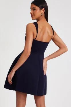 Quiz Navy A-Line Mini Dress Hot