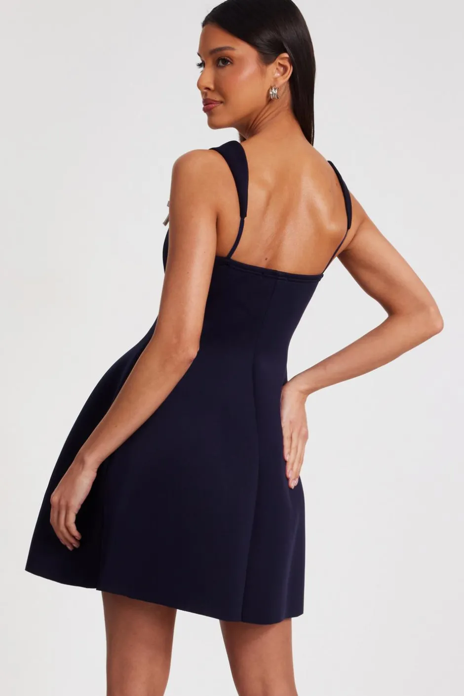 Quiz Navy A-Line Mini Dress Hot