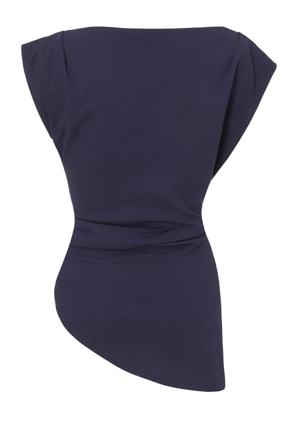 Quiz Asymmetric Boat Neck Top Navy Outlet